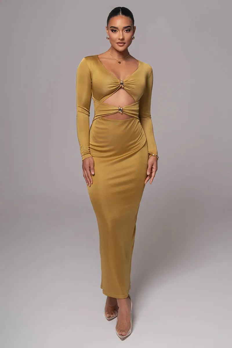 Alexandra Hollow Out Long Sleeve Sexy Maxi Dress