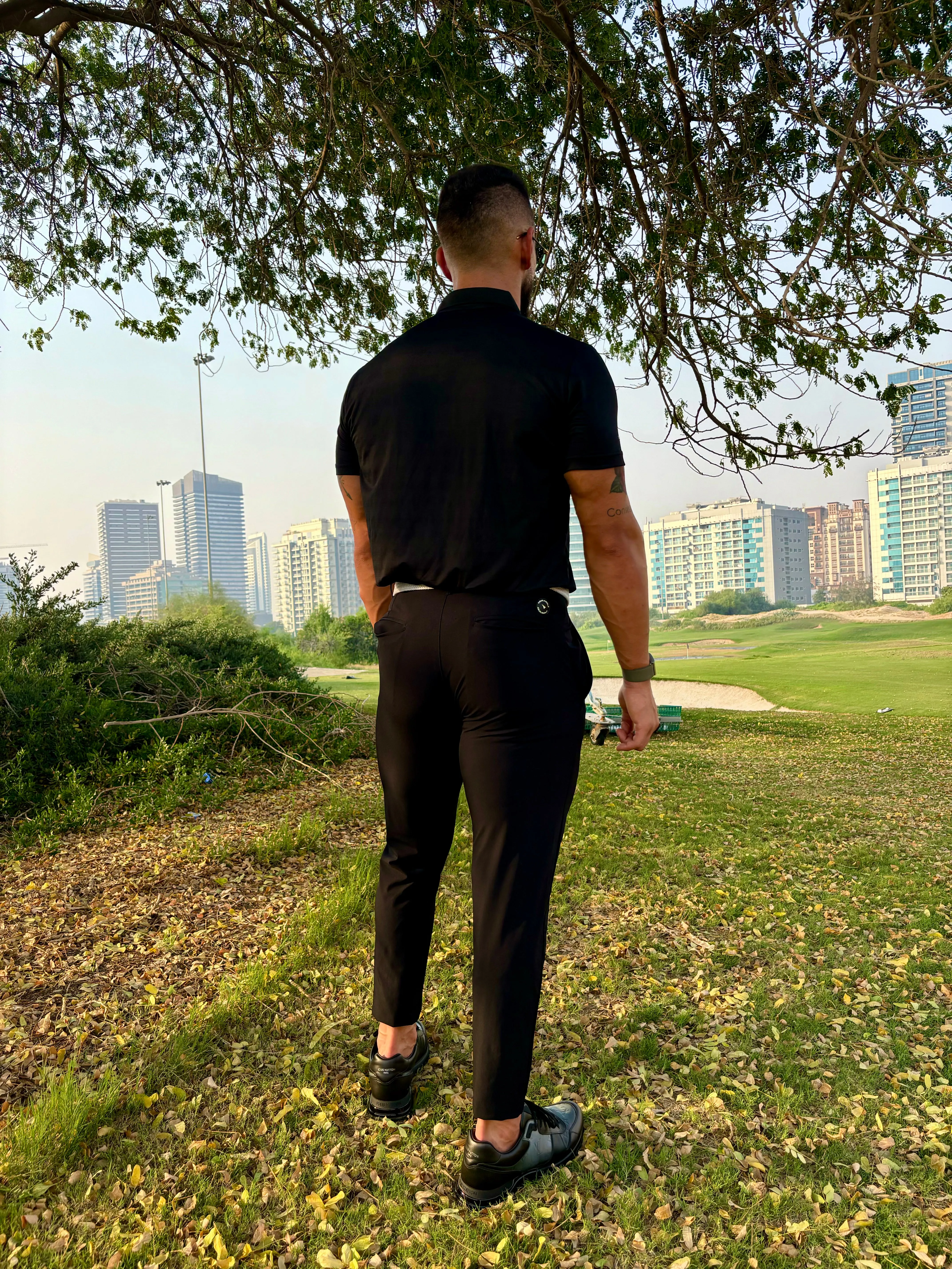 Antiguo Black Men's Golf Polo
