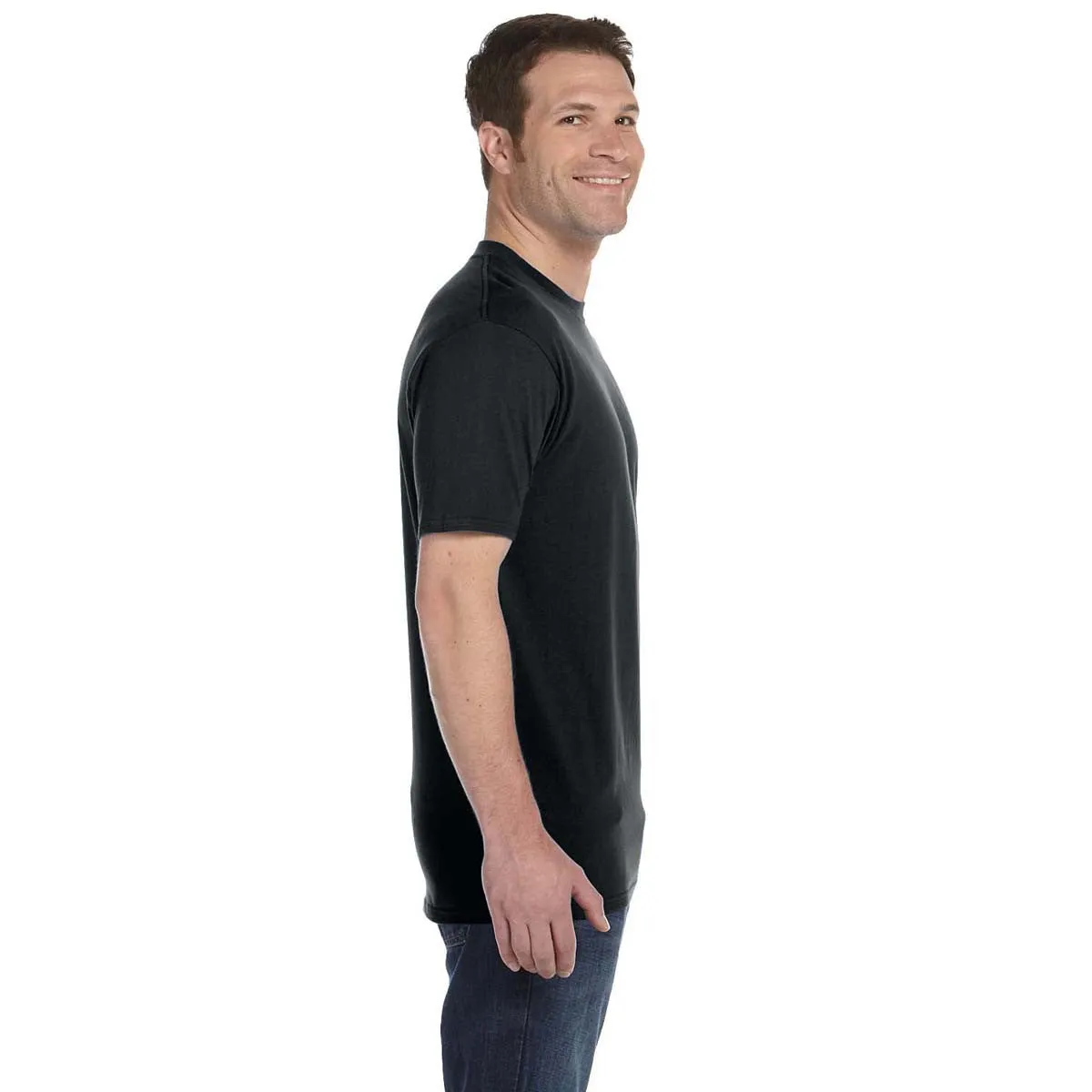 Anvil Men's Black Midweight T-Shirt