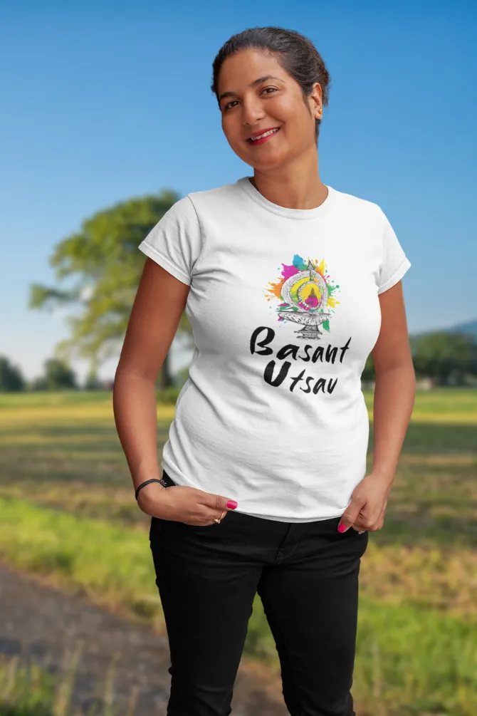 Basant Utsav Holi T-shirt for women
