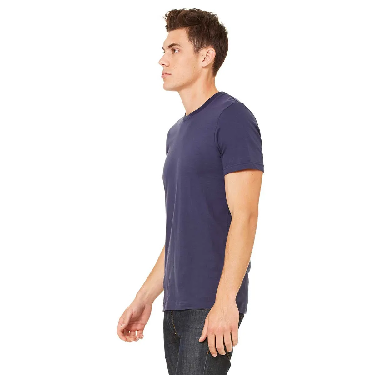 Bella   Canvas Unisex Navy Made in the USA Jersey Short-Sleeve T-Shirt