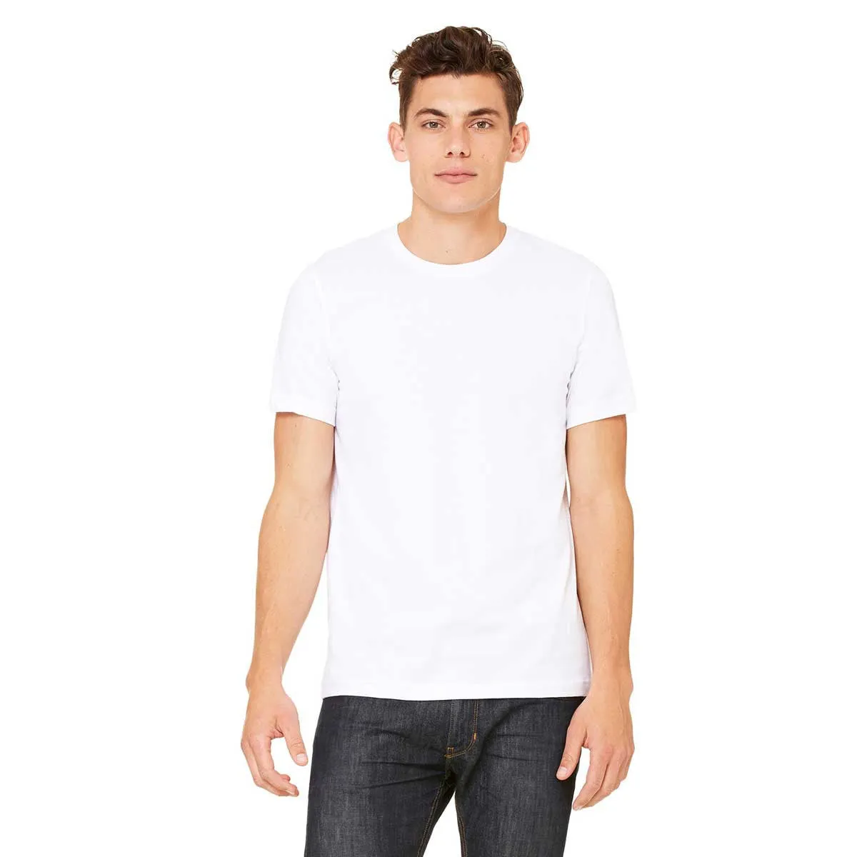 Bella   Canvas Unisex White Made in the USA Jersey Short-Sleeve T-Shirt