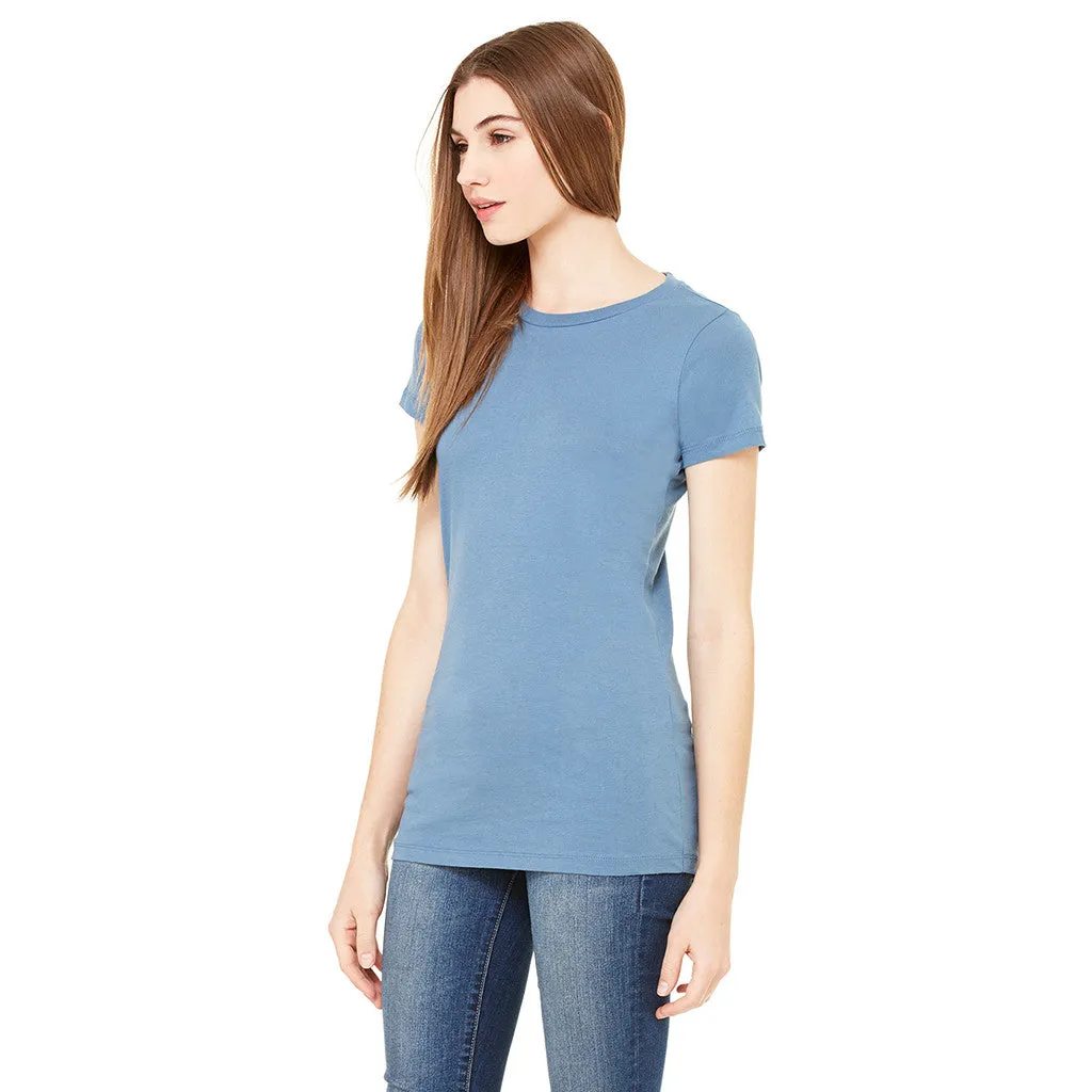 Bella   Canvas Women's Heather Blue Jersey Short-Sleeve T-Shirt