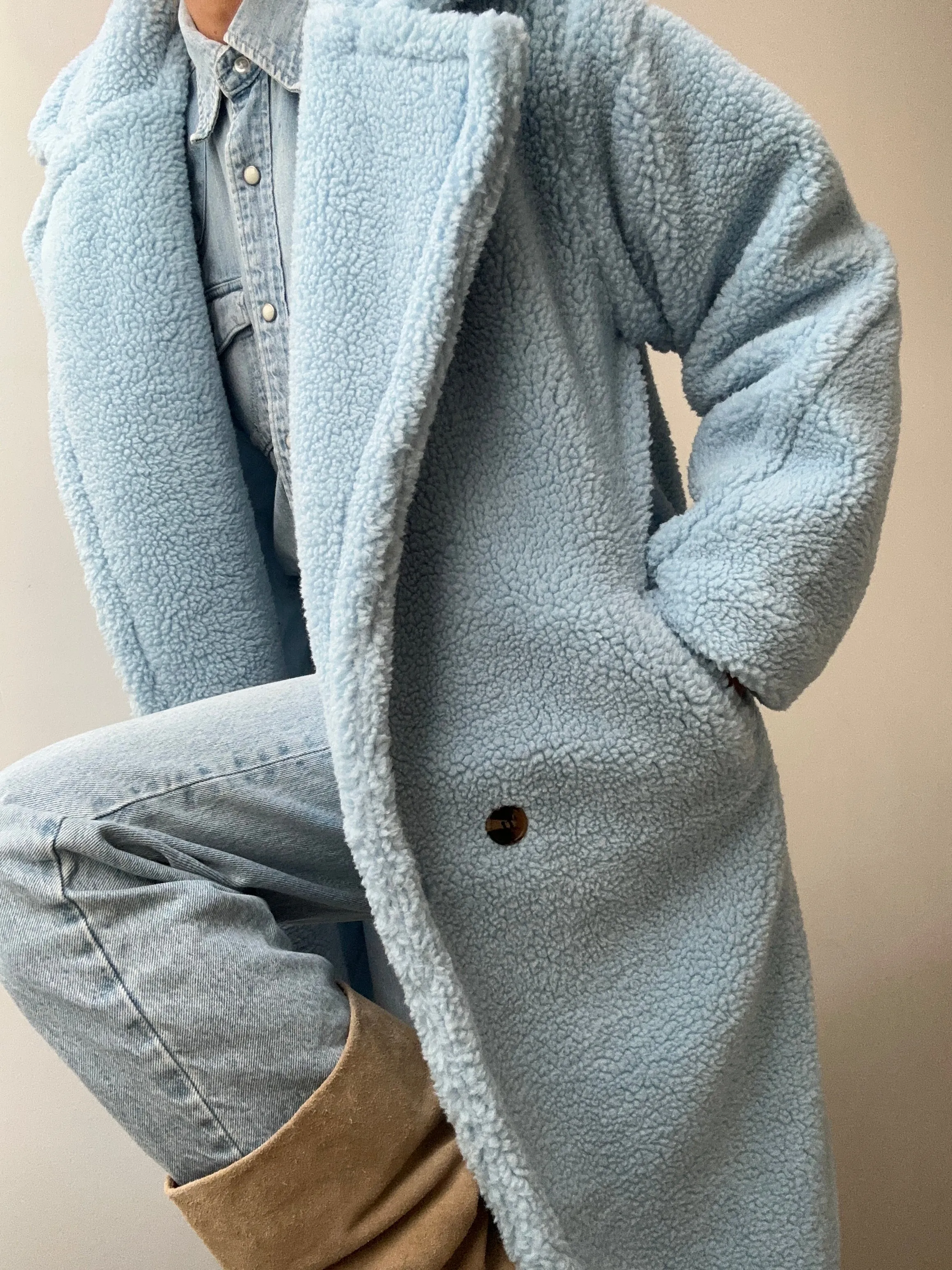 Blue Teddy Coat