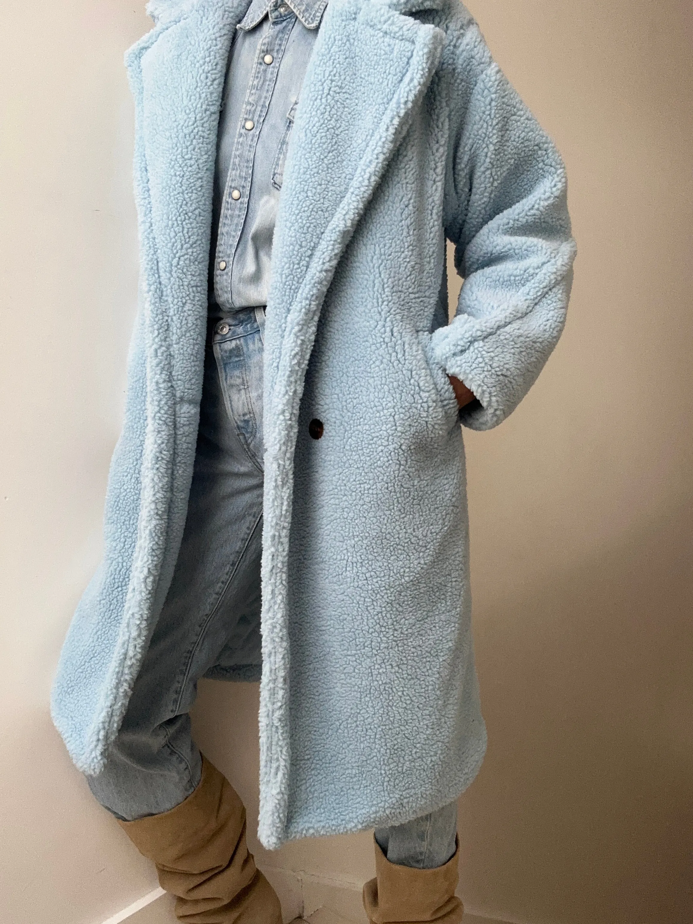 Blue Teddy Coat