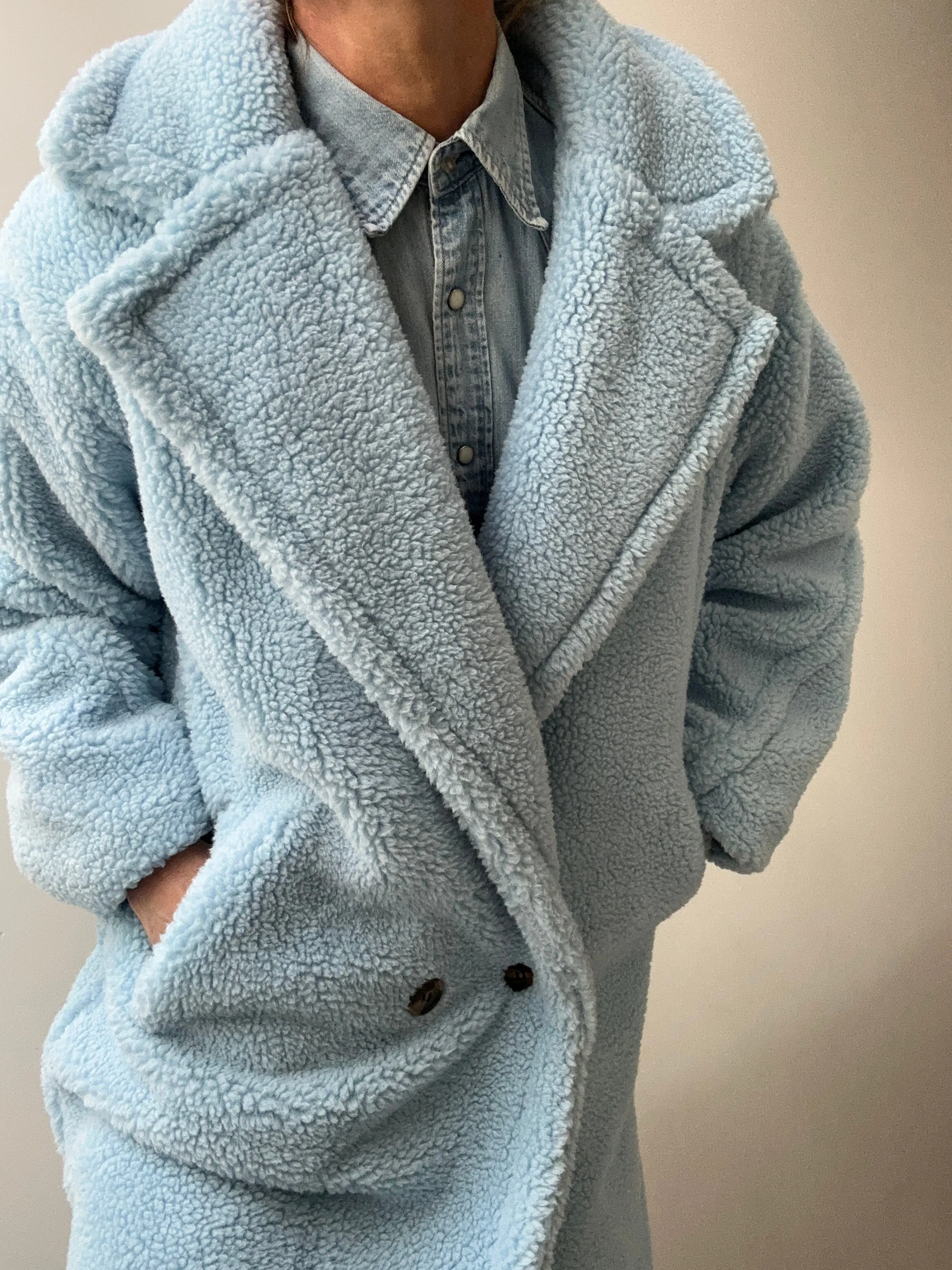 Blue Teddy Coat