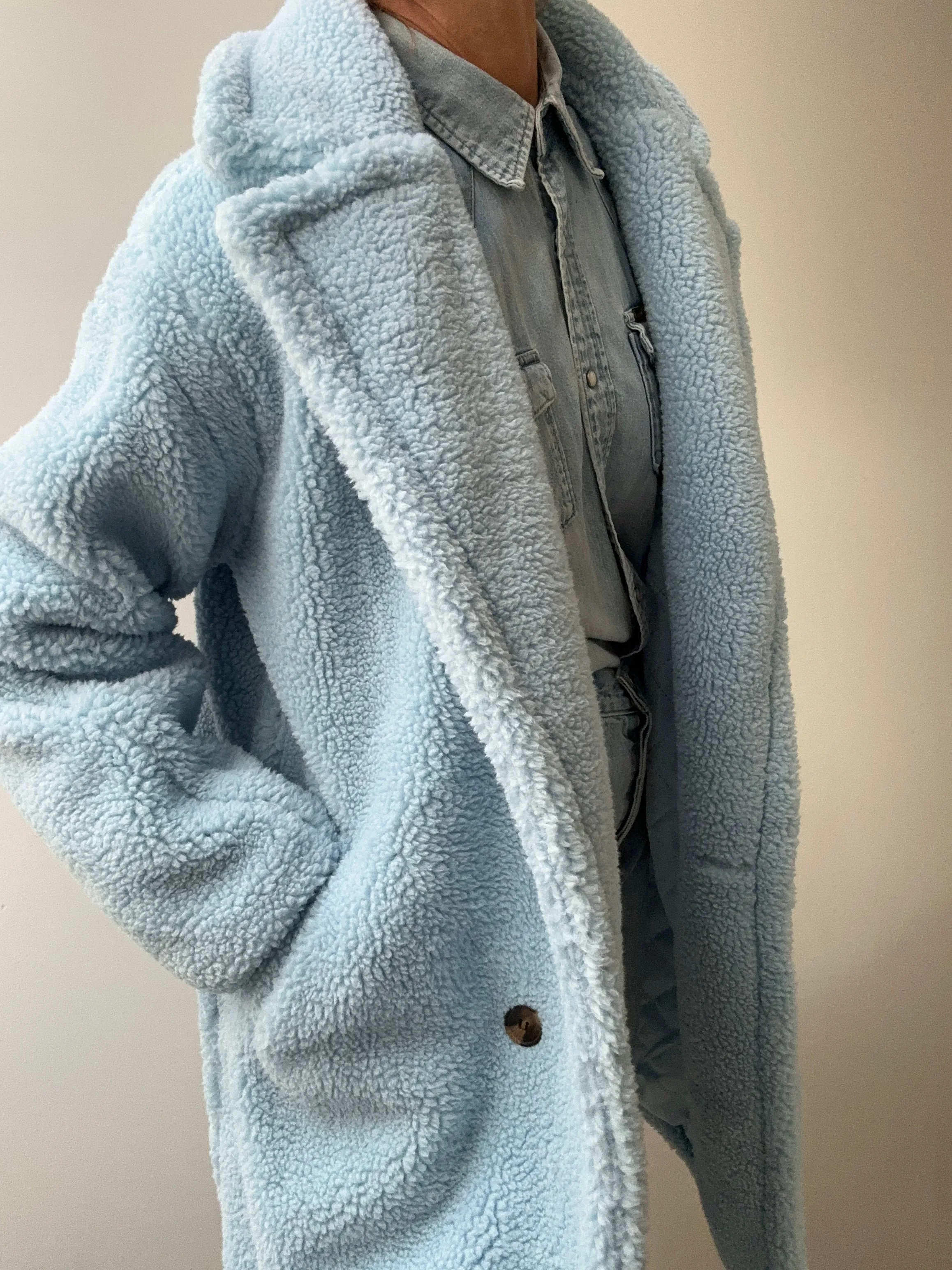 Blue Teddy Coat