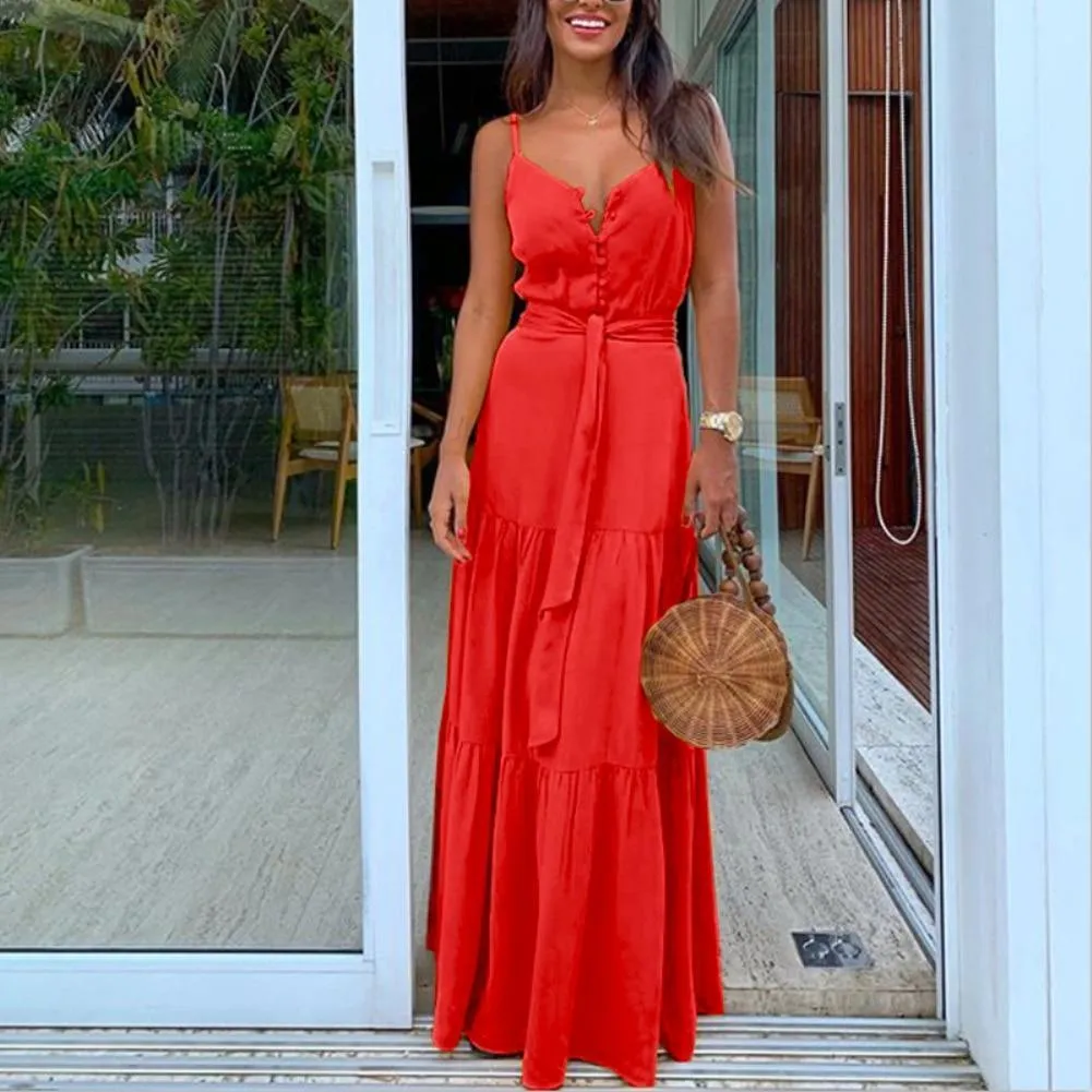 Boho Dress - Strappy Maxi
