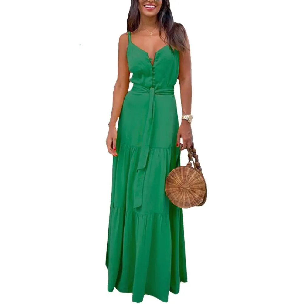 Boho Dress - Strappy Maxi