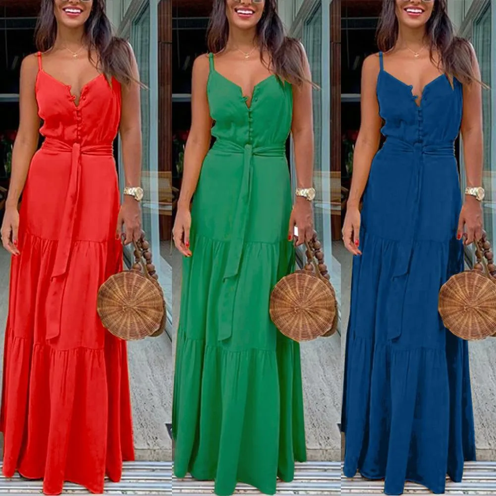 Boho Dress - Strappy Maxi
