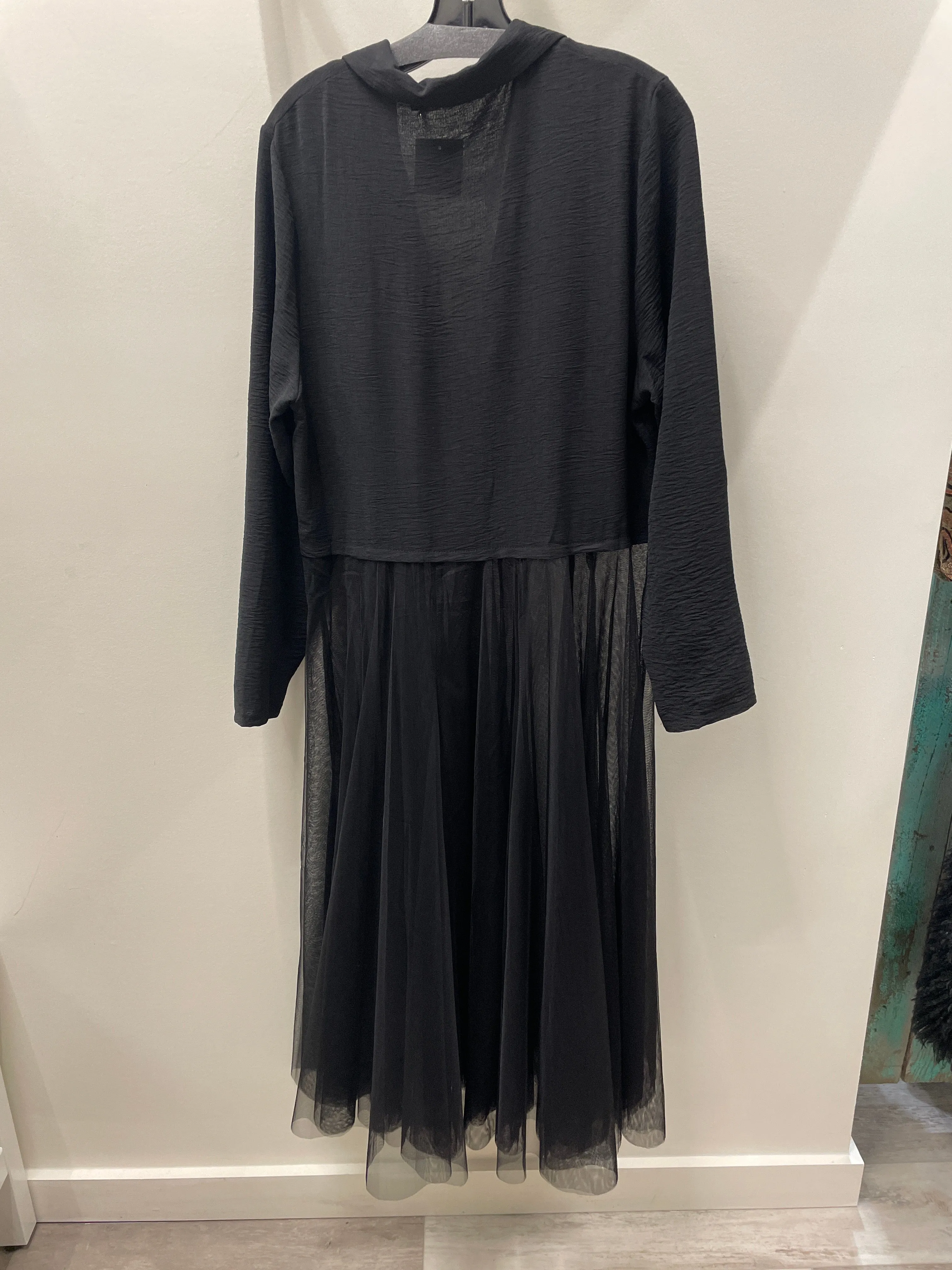 Cardigan Blazer With Long Tulle Skirt in Black by Origami
