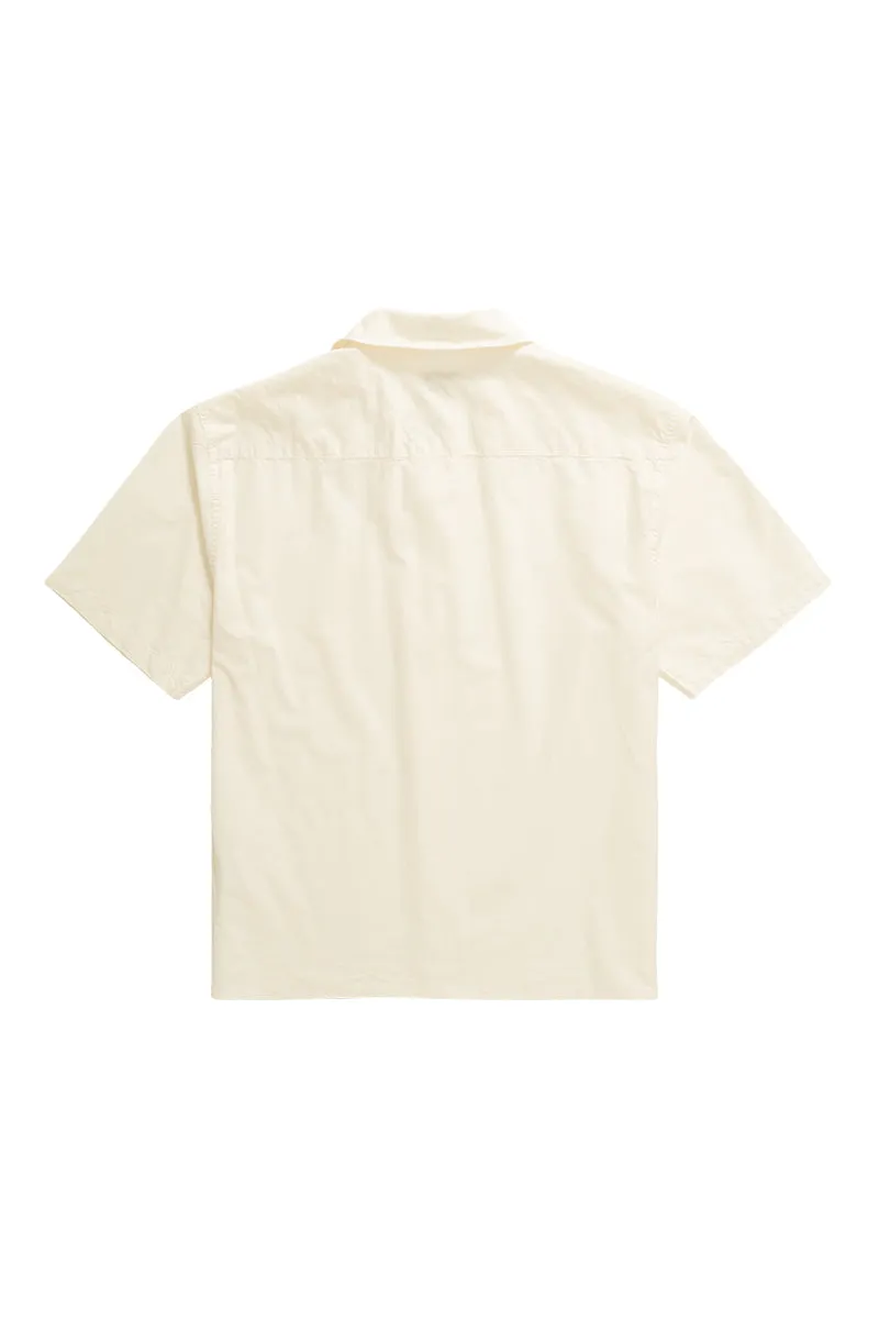 Carsten Cotton Tercel Shirt - Enamel White