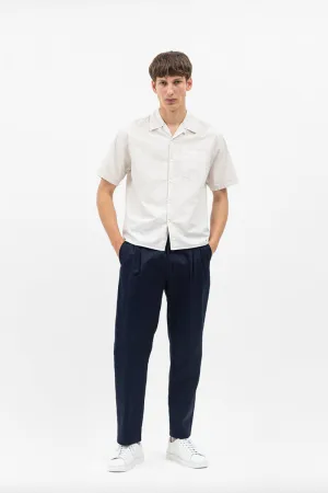 Carsten Cotton Tercel Shirt - Enamel White