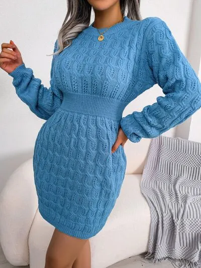 Cute Mini Wrap Sweater Dress