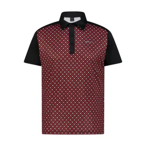 Dark Chestnut Printed Men’s Golf Polo