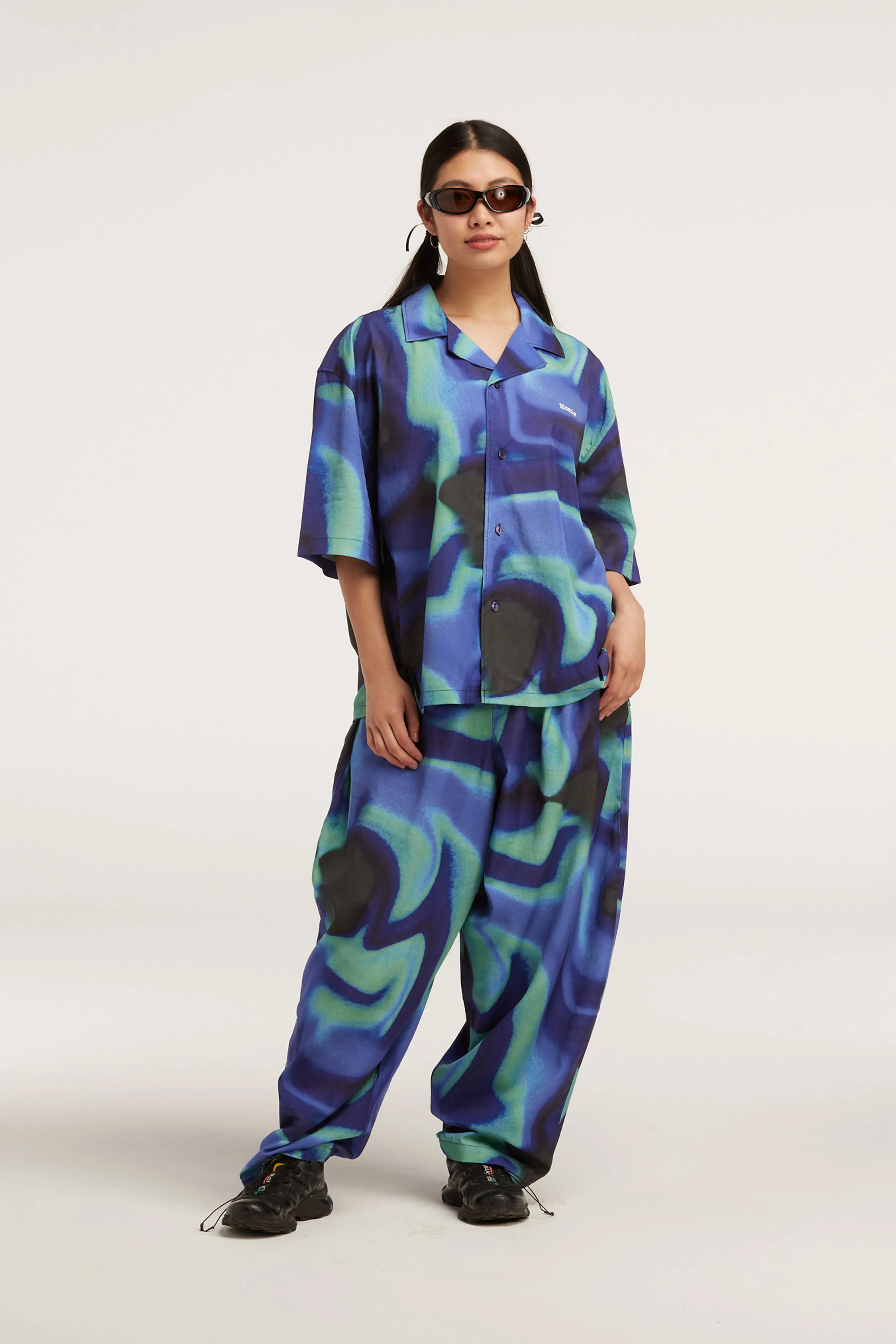 Digital Dream Cuban Shirt - Blue / Green
