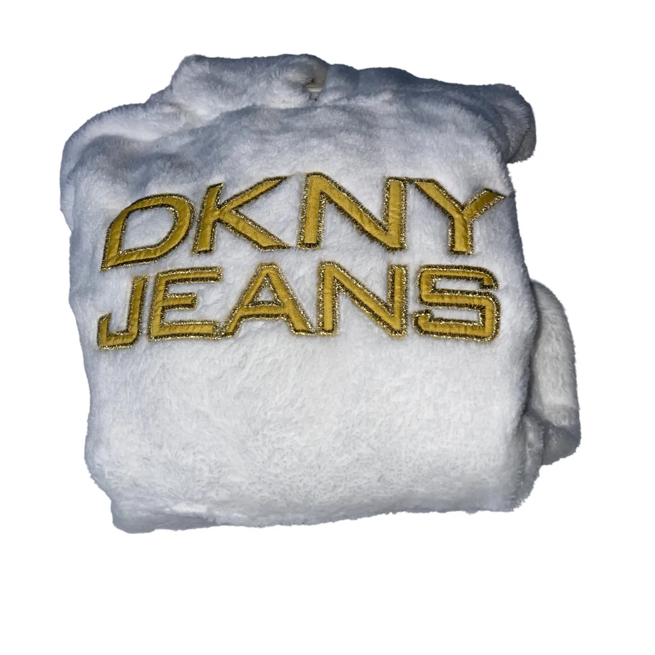 DKNY Girls White Polyester Pullover Hoodie 10-12 Years old SKU 5097