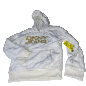 DKNY Girls White Polyester Pullover Hoodie 10-12 Years old SKU 5097