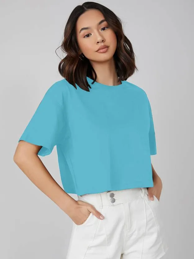 Effortless Style Sky Blue T-Shirt