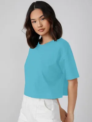 Effortless Style Sky Blue T-Shirt