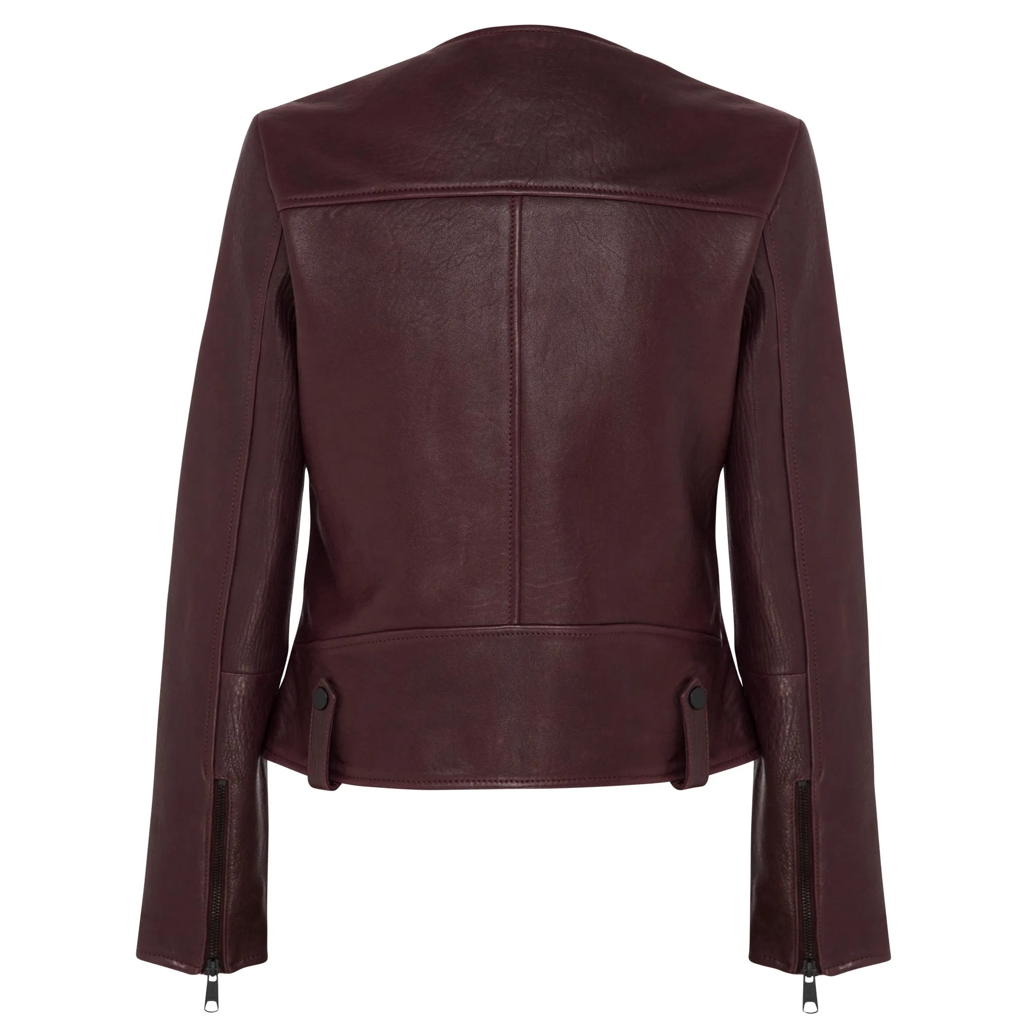 Fulton Leather Jacket - Mulberry
