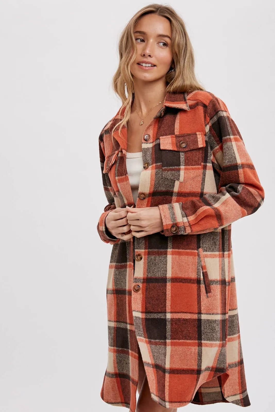 Green & Navy Flannel Shacket
