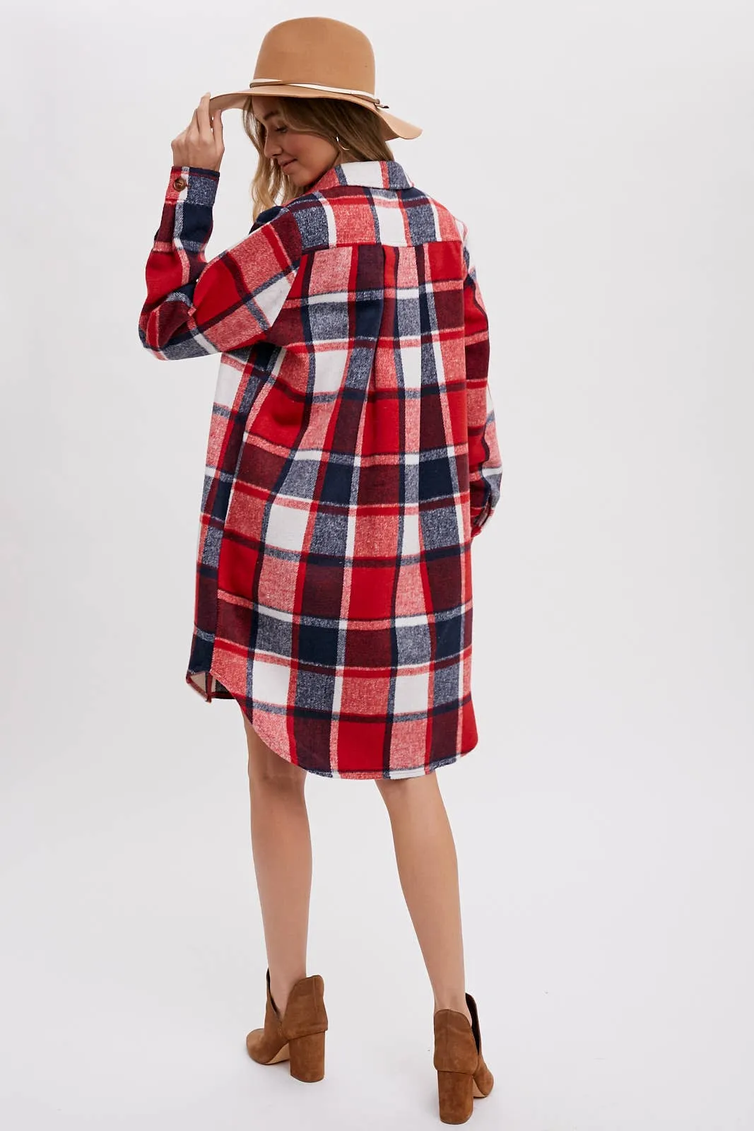 Green & Navy Flannel Shacket