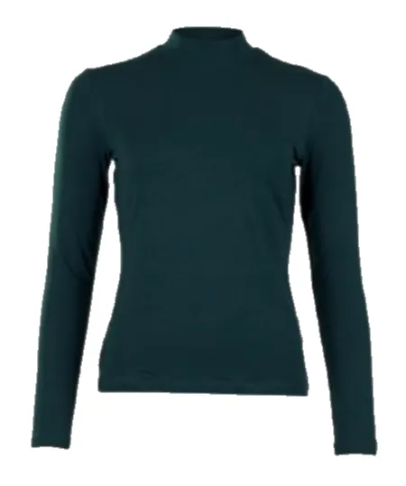 Groene aansluitende top | Froy & Dind shirt Etta pine
