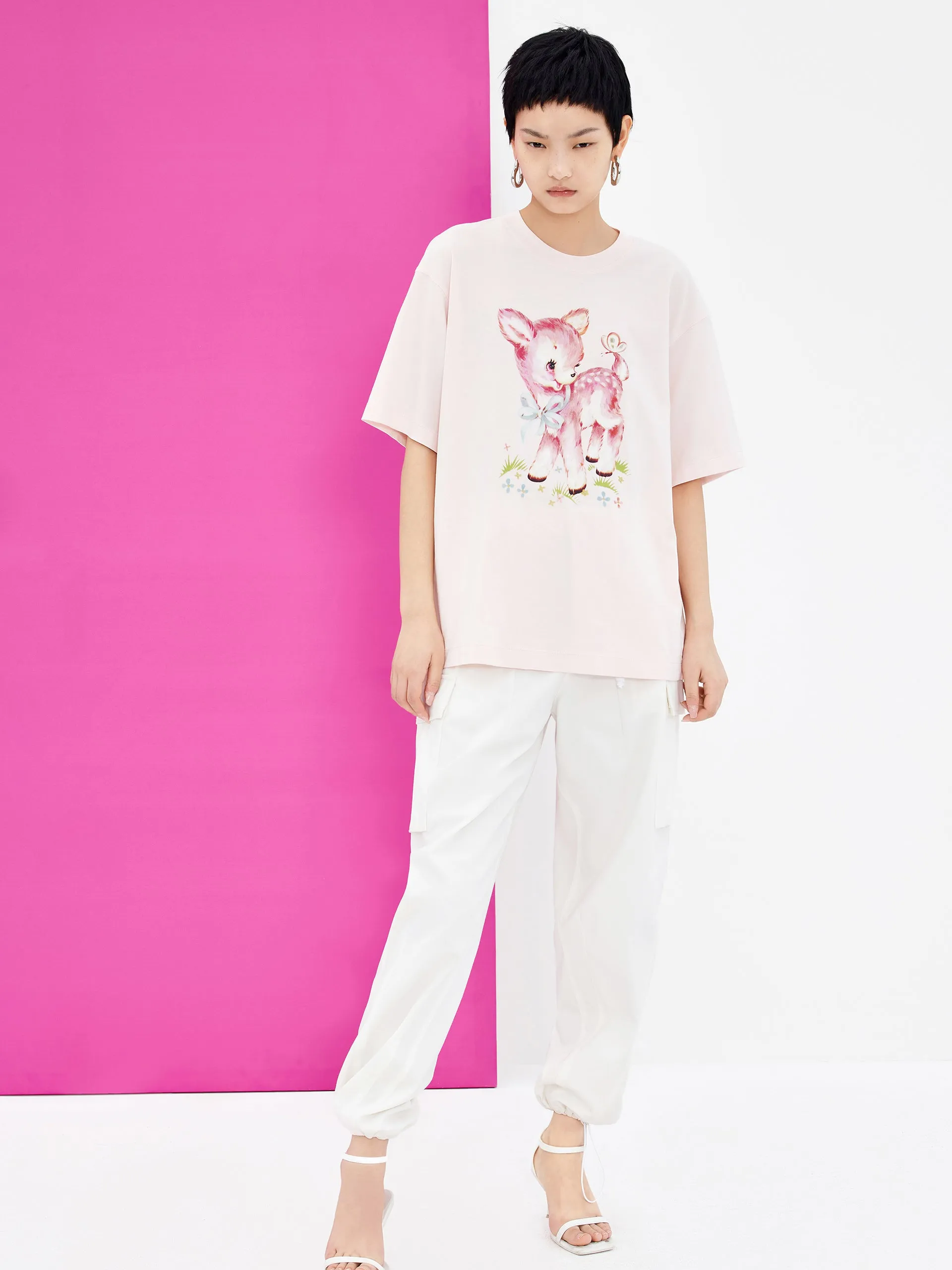 HOT SALE Cartoon Print Cotton T-shirt
