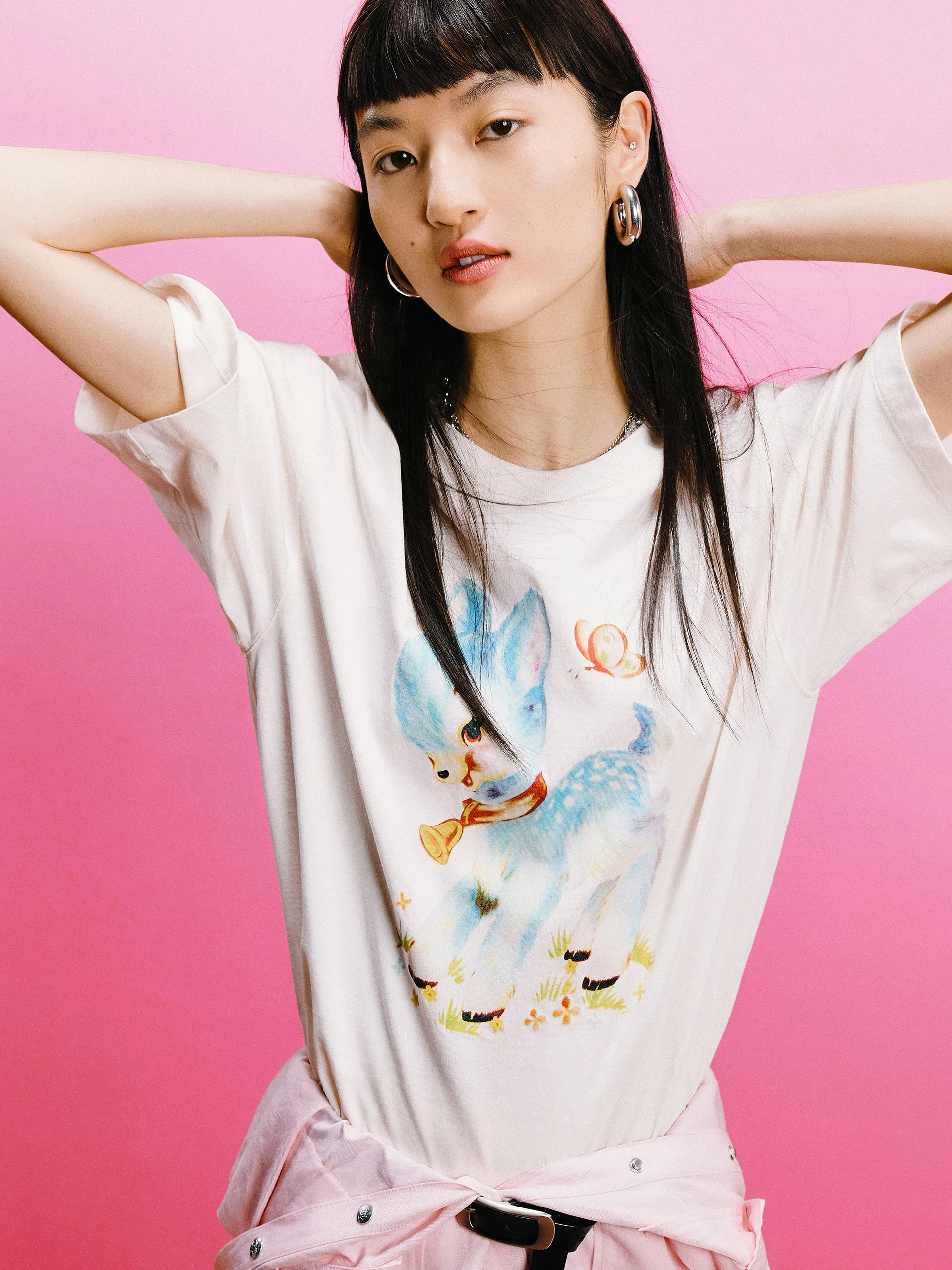 HOT SALE Cartoon Print Cotton T-shirt