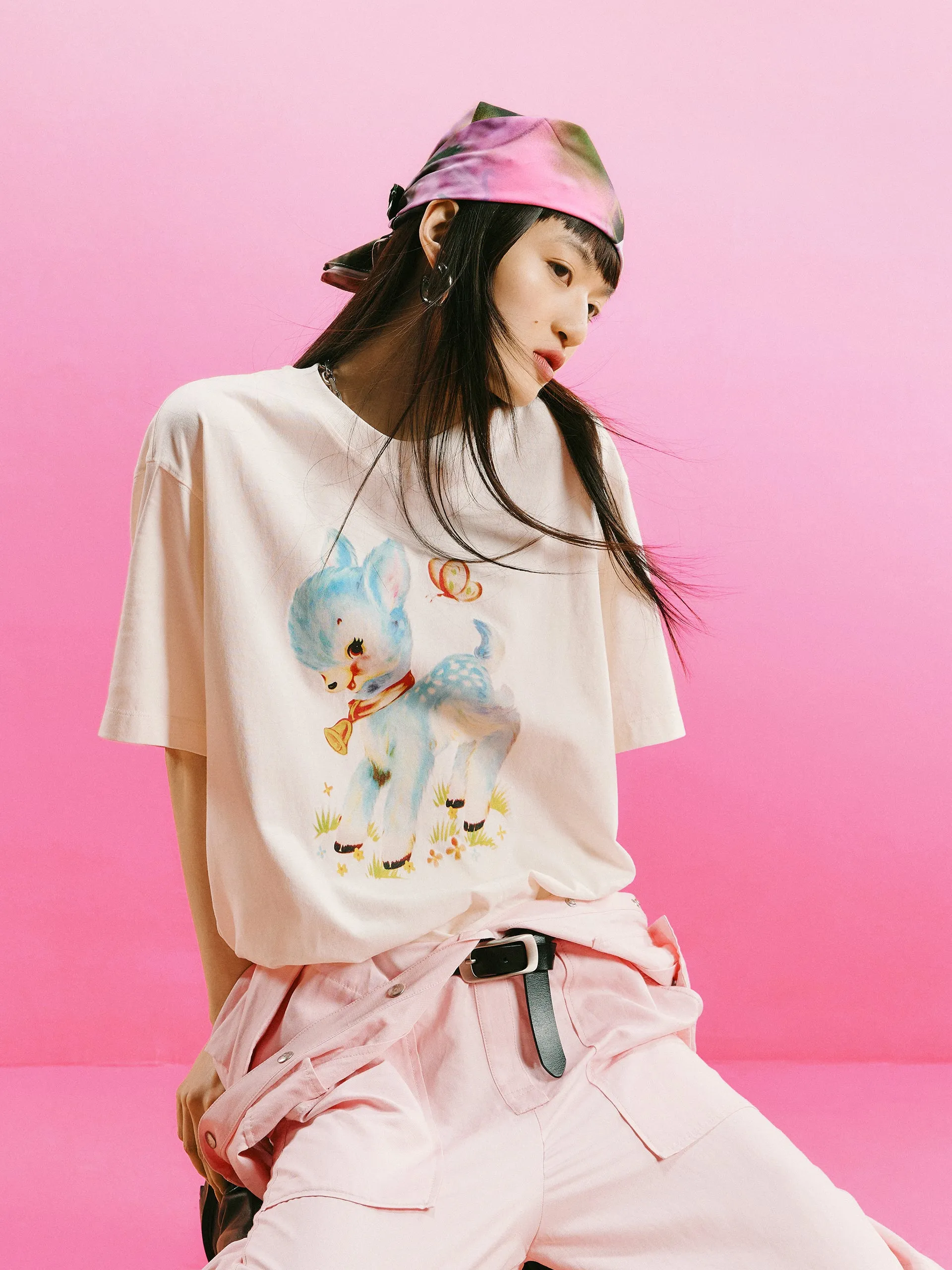 HOT SALE Cartoon Print Cotton T-shirt