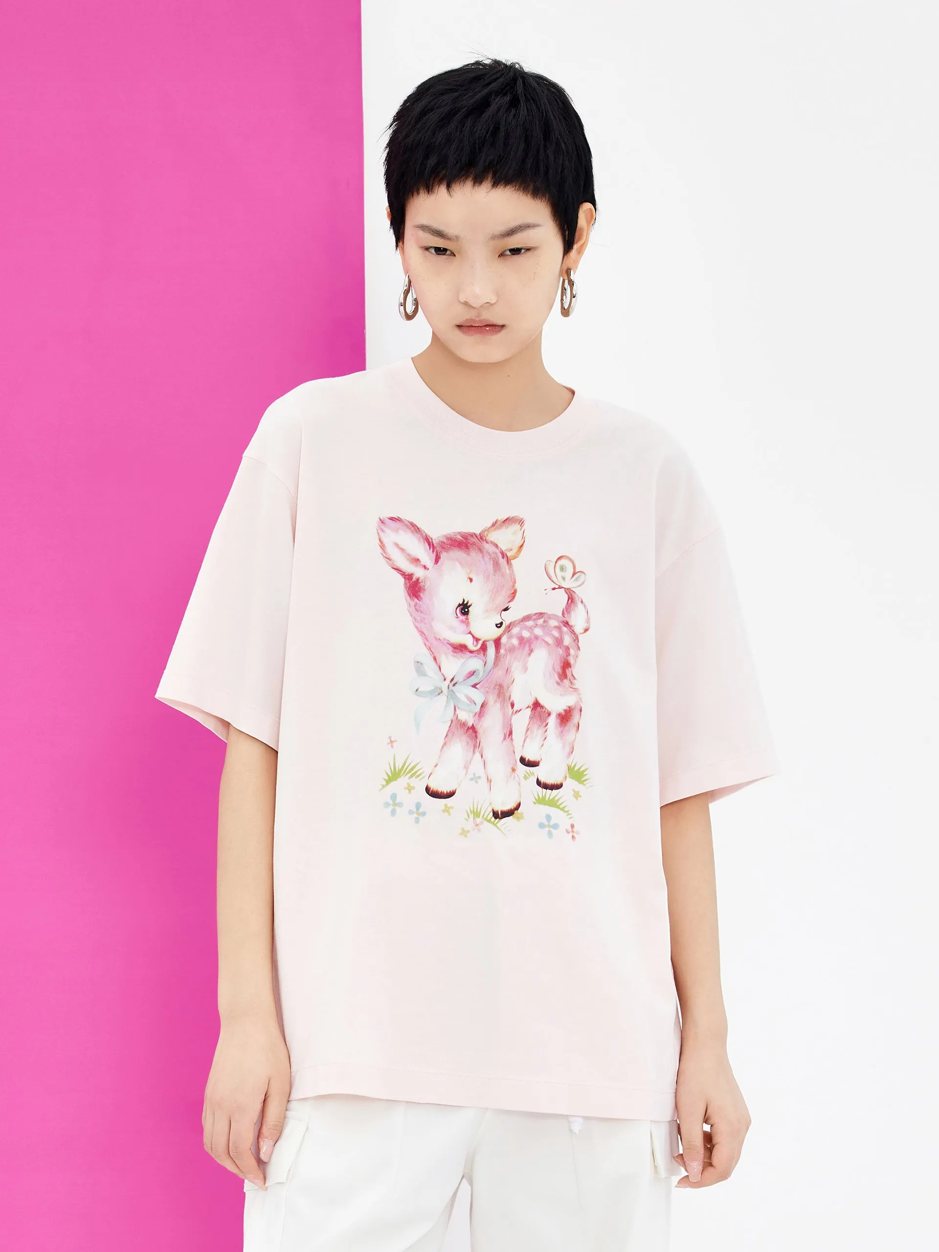 HOT SALE Cartoon Print Cotton T-shirt