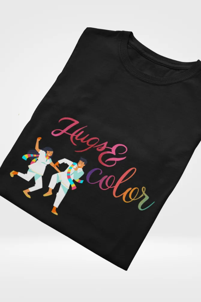 Hugs & Colors. Holi T-shirt for men