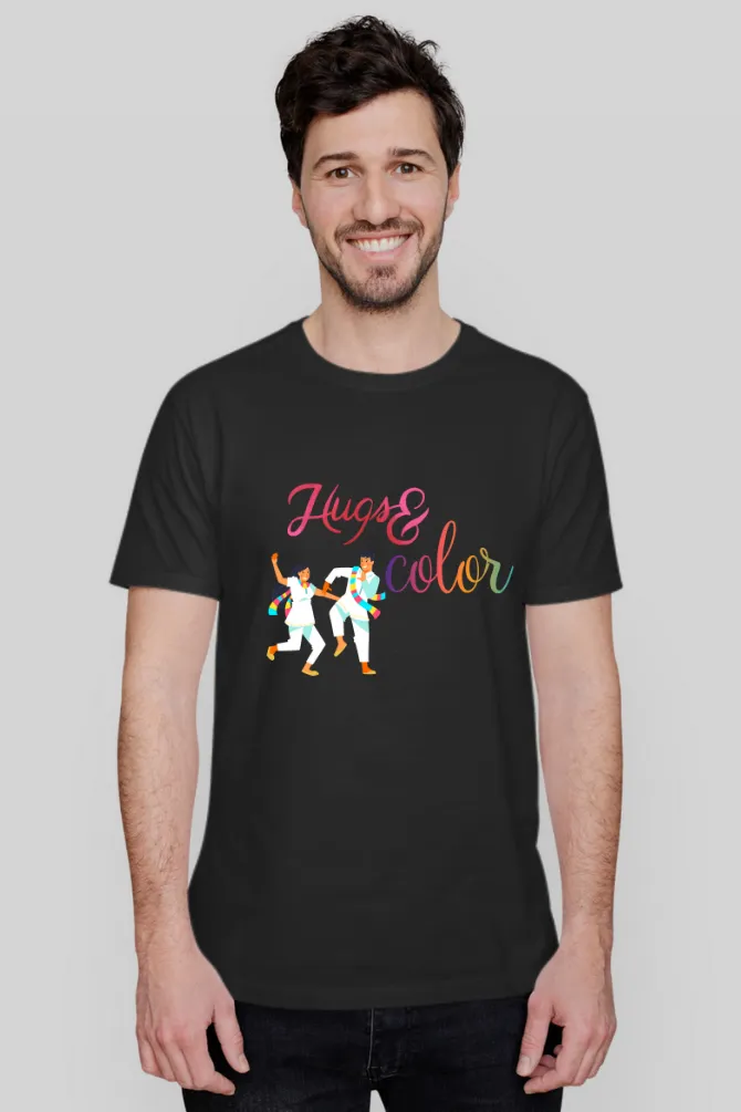 Hugs & Colors. Holi T-shirt for men
