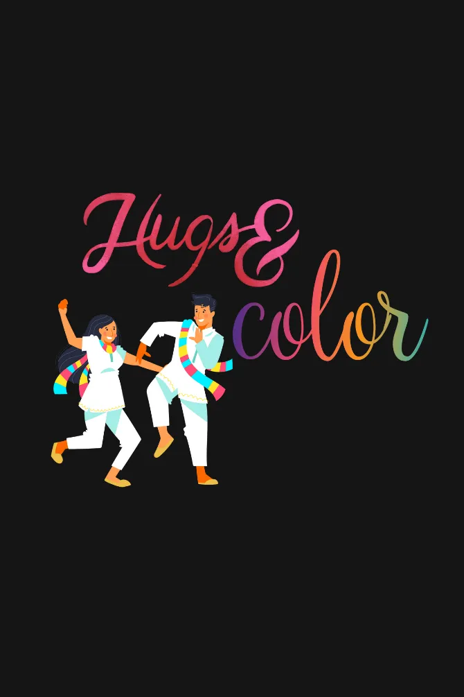 Hugs & Colors. Holi T-shirt for men
