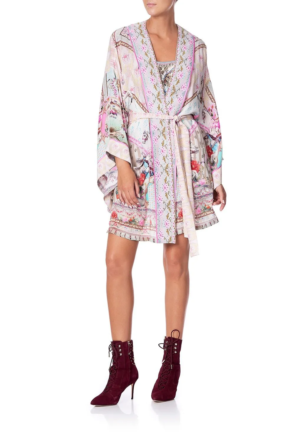 KIMONO WITH TIE BELT CAROUSEL MADEMOISELLE