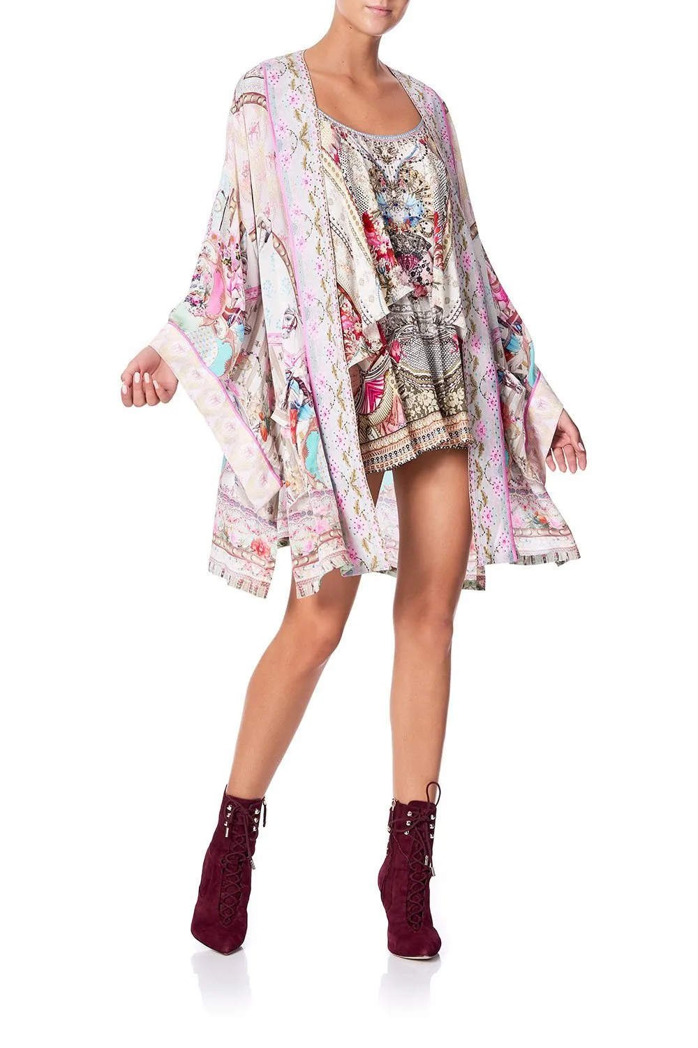 KIMONO WITH TIE BELT CAROUSEL MADEMOISELLE