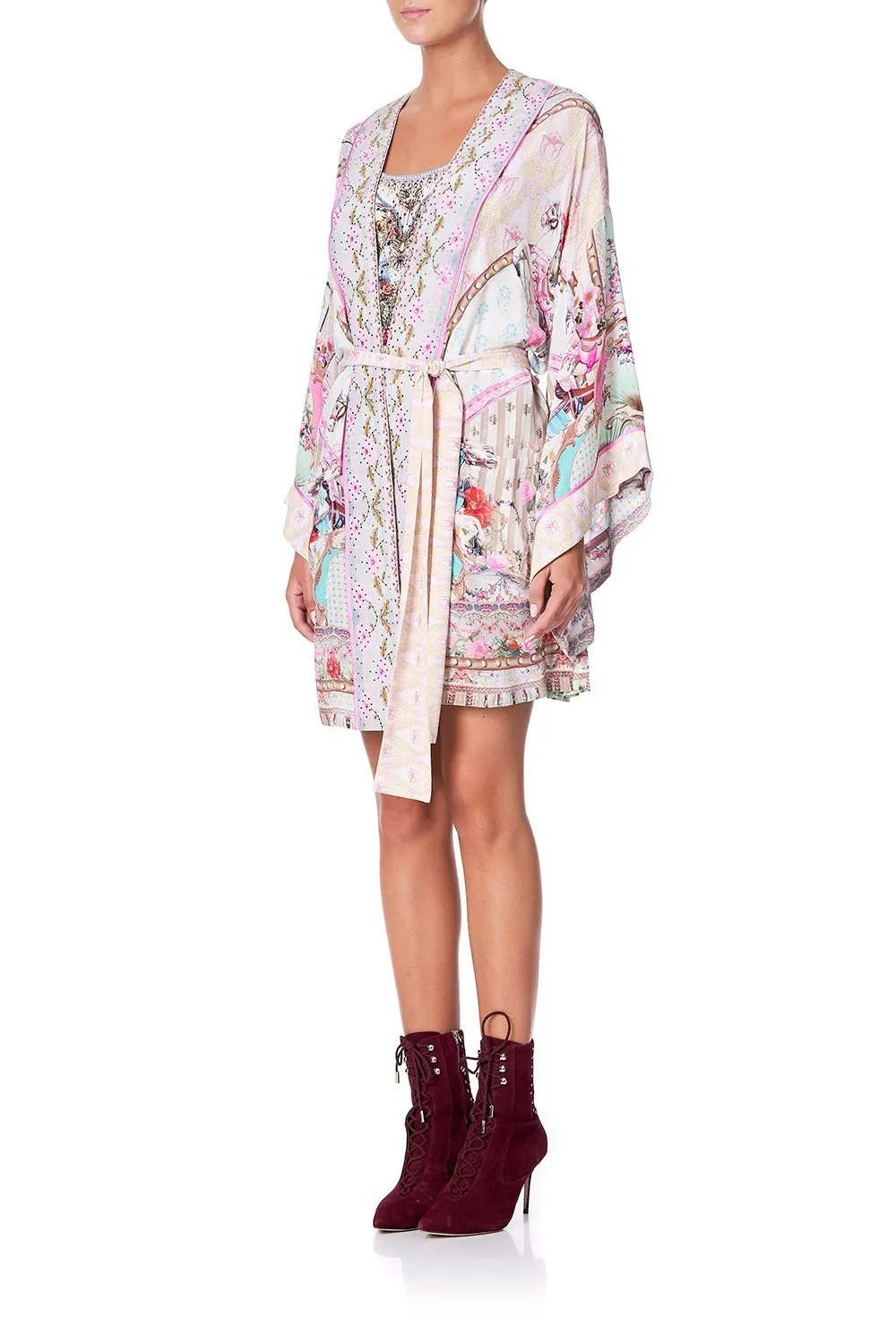 KIMONO WITH TIE BELT CAROUSEL MADEMOISELLE