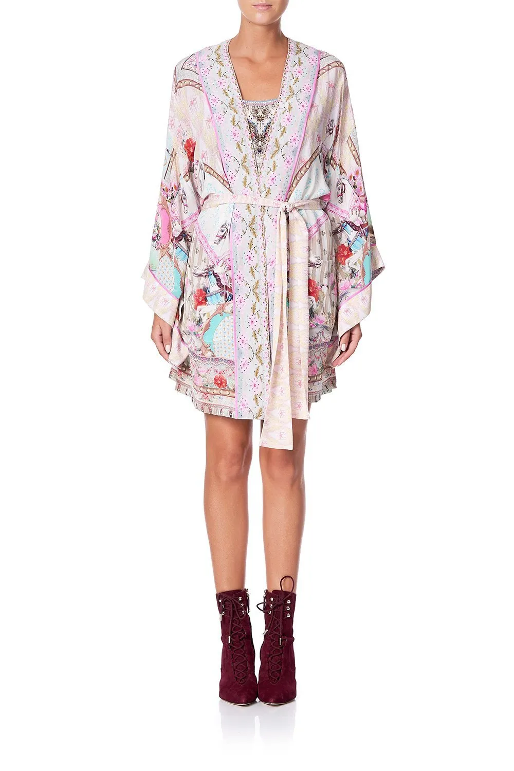 KIMONO WITH TIE BELT CAROUSEL MADEMOISELLE