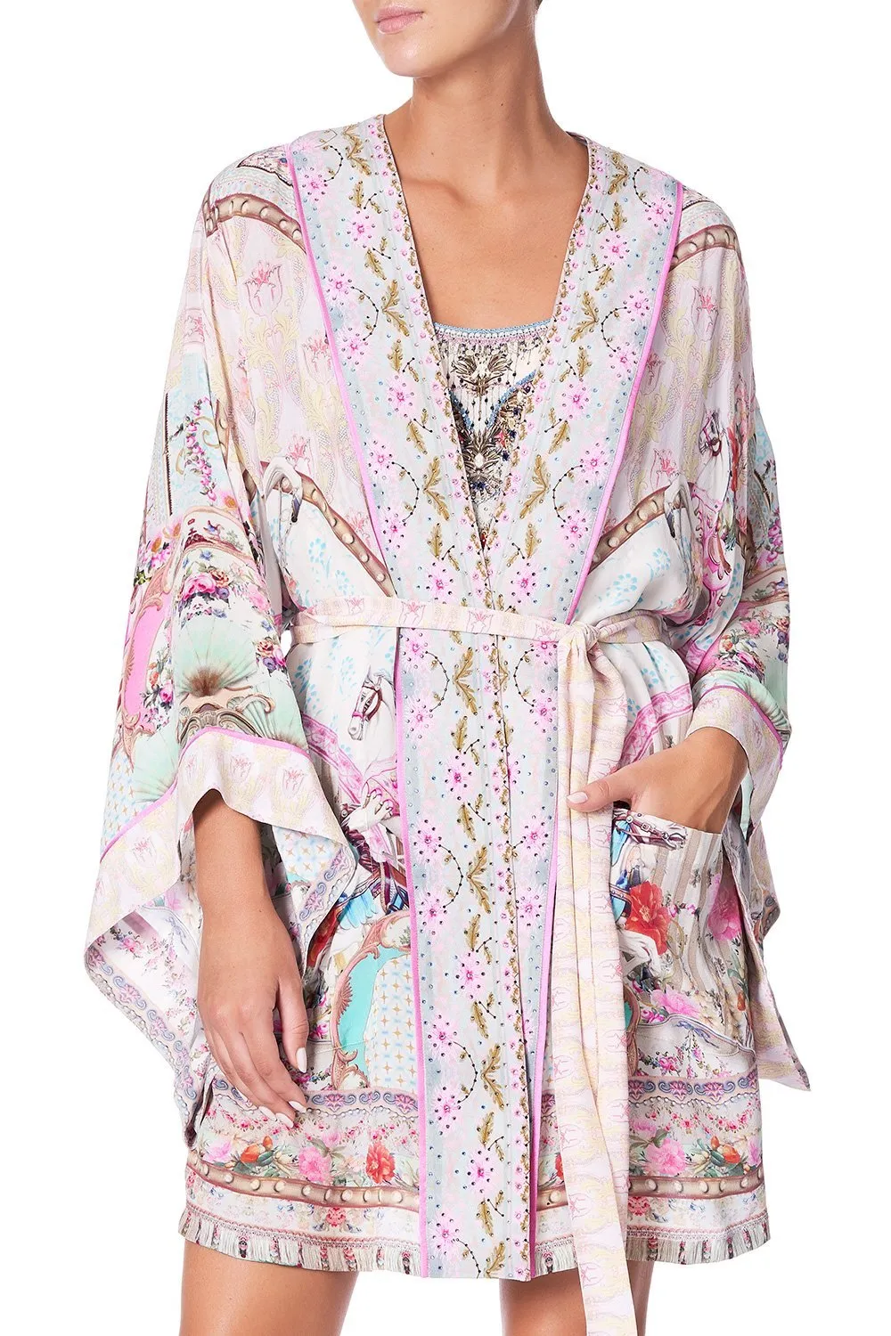 KIMONO WITH TIE BELT CAROUSEL MADEMOISELLE