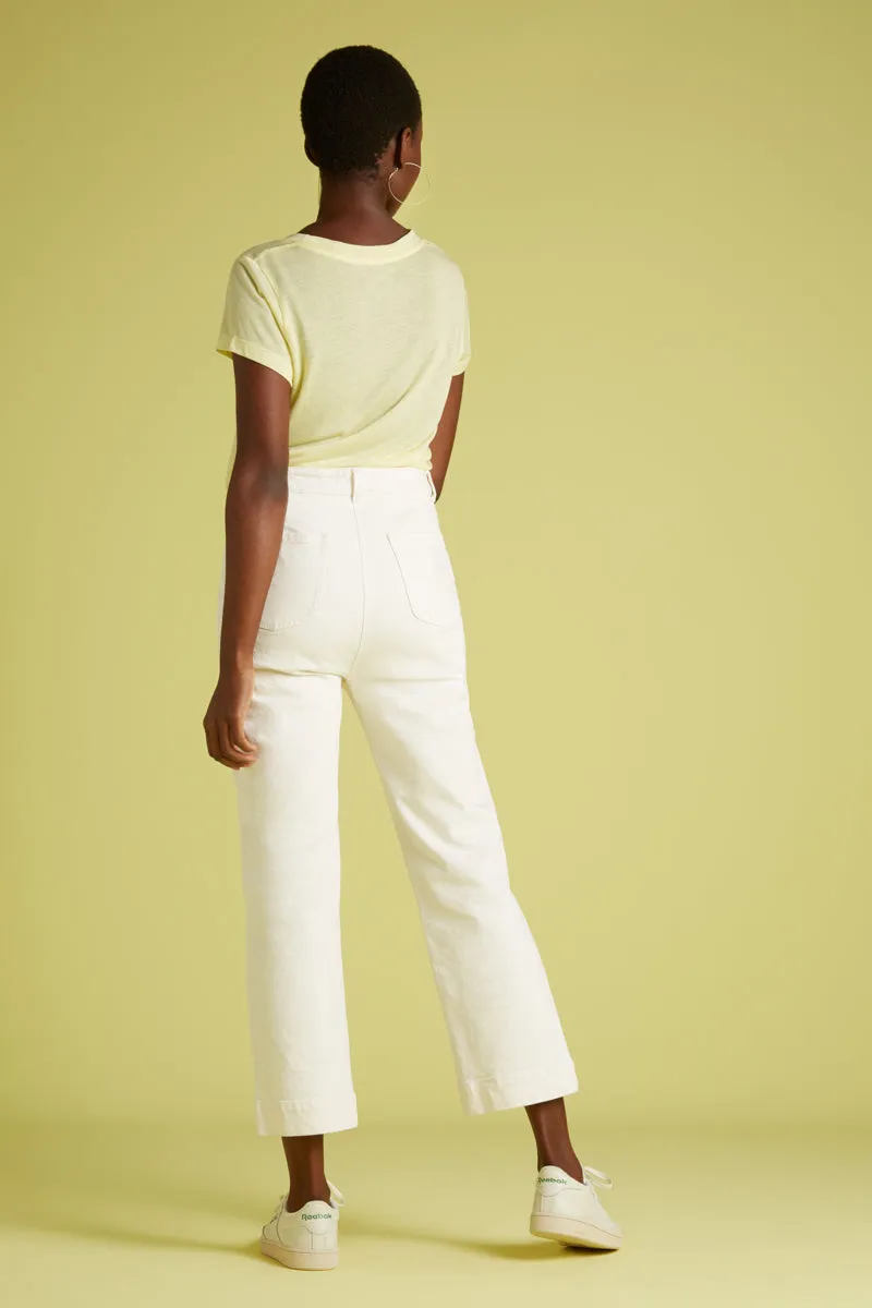 Lichtgeel t-shirt met opdruk | King Louie Cath tee cherry light yellow