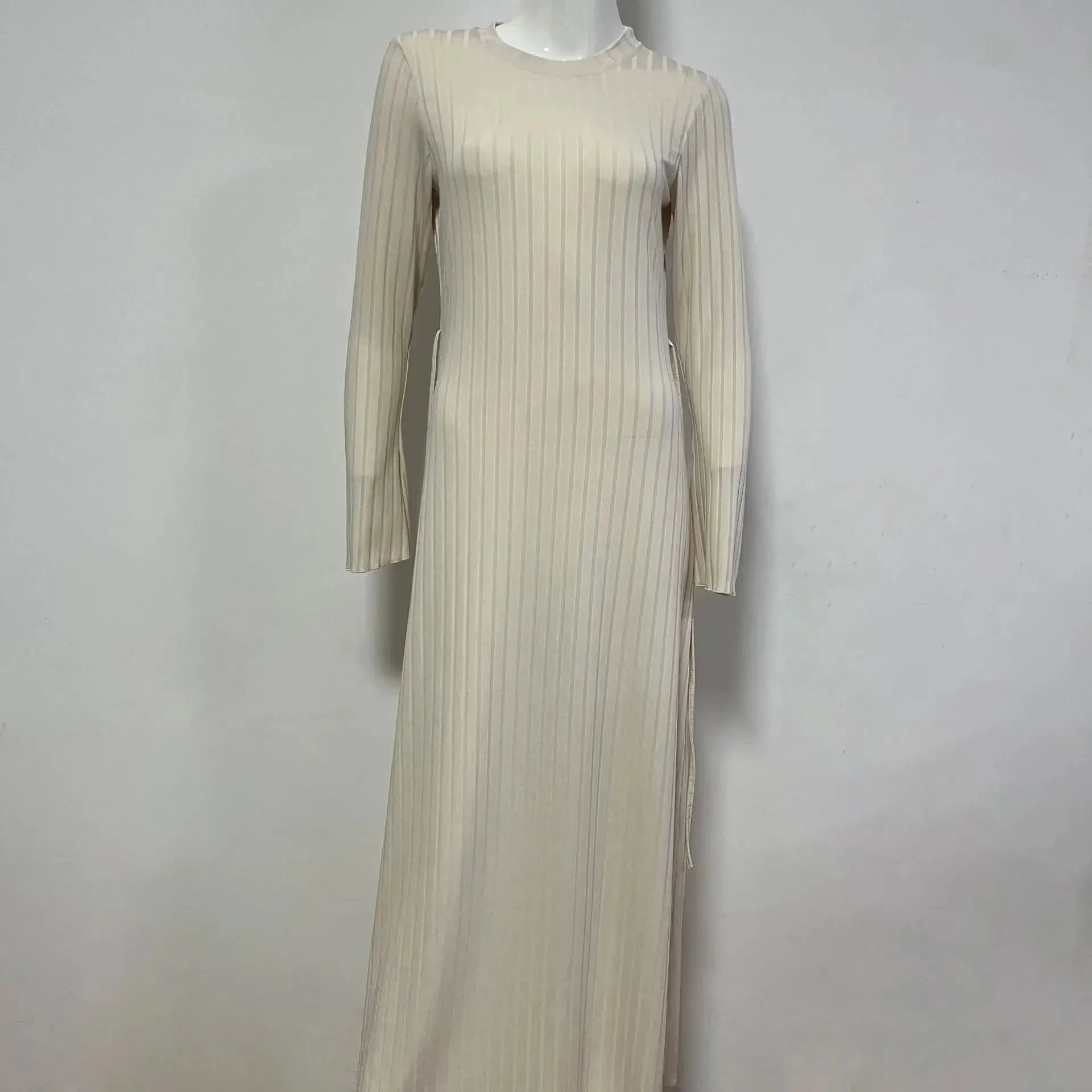 Luna Lace-Up Maxi Knitted Dress