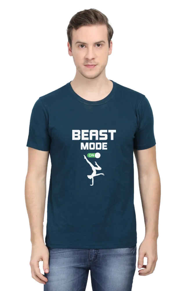 Men Half Sleeves Classic T-Shirt - Beast Mode On