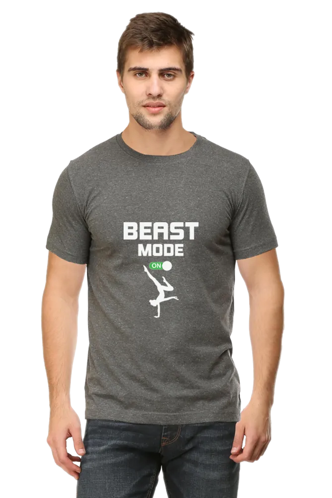 Men Half Sleeves Classic T-Shirt - Beast Mode On