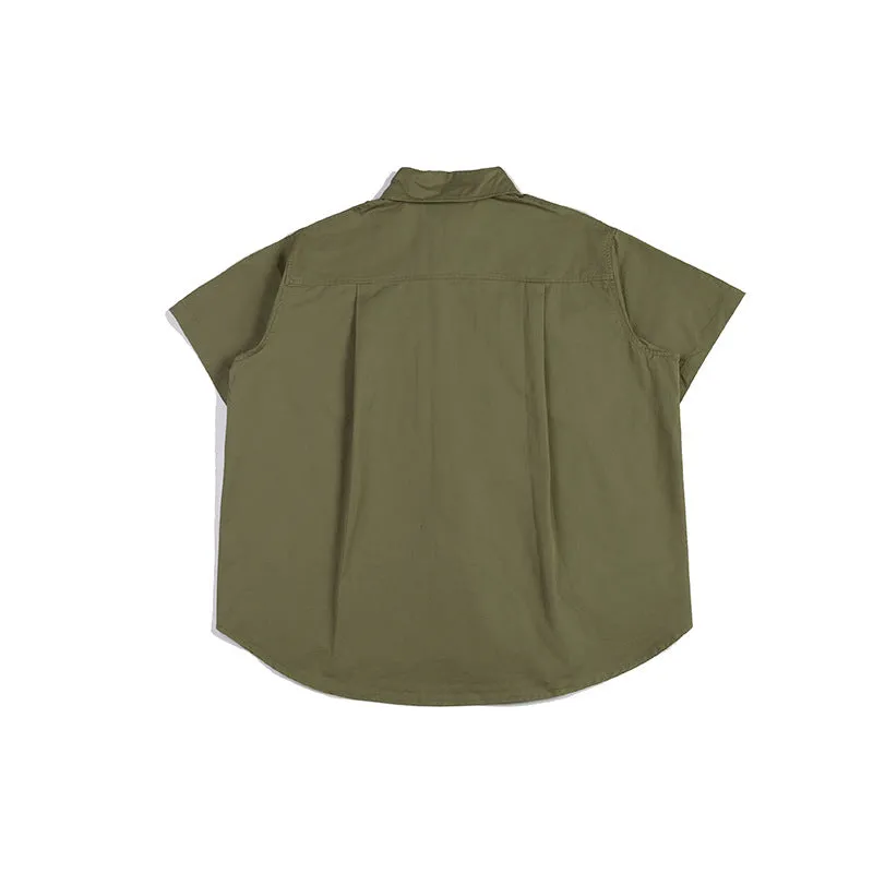 Men T-Shirt Summer Men's Lapel Shirt Casual Retro Short Sleeve