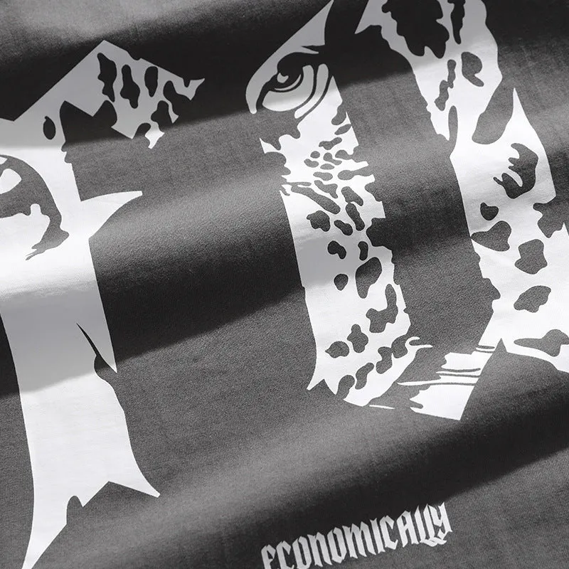 Men T-Shirt Summer Men's Printed T-shirt Loose Retro