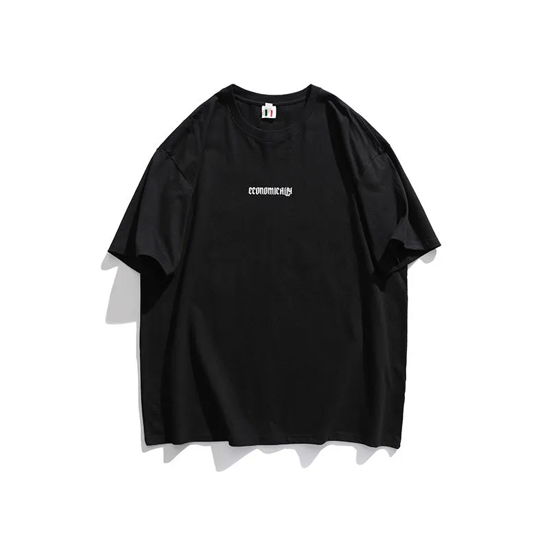 Men T-Shirt Summer Men's Printed T-shirt Loose Retro