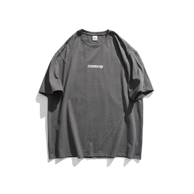 Men T-Shirt Summer Men's Printed T-shirt Loose Retro
