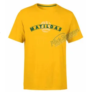Official Australia Matildas Mens Gold Arch Supporter T-Shirt Football Soccer