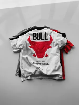 Oversize Bull T-shirt - White and Red